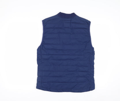 GAP Men's Blue Quilted Puffer Waistcoat XS Cotton Nylon