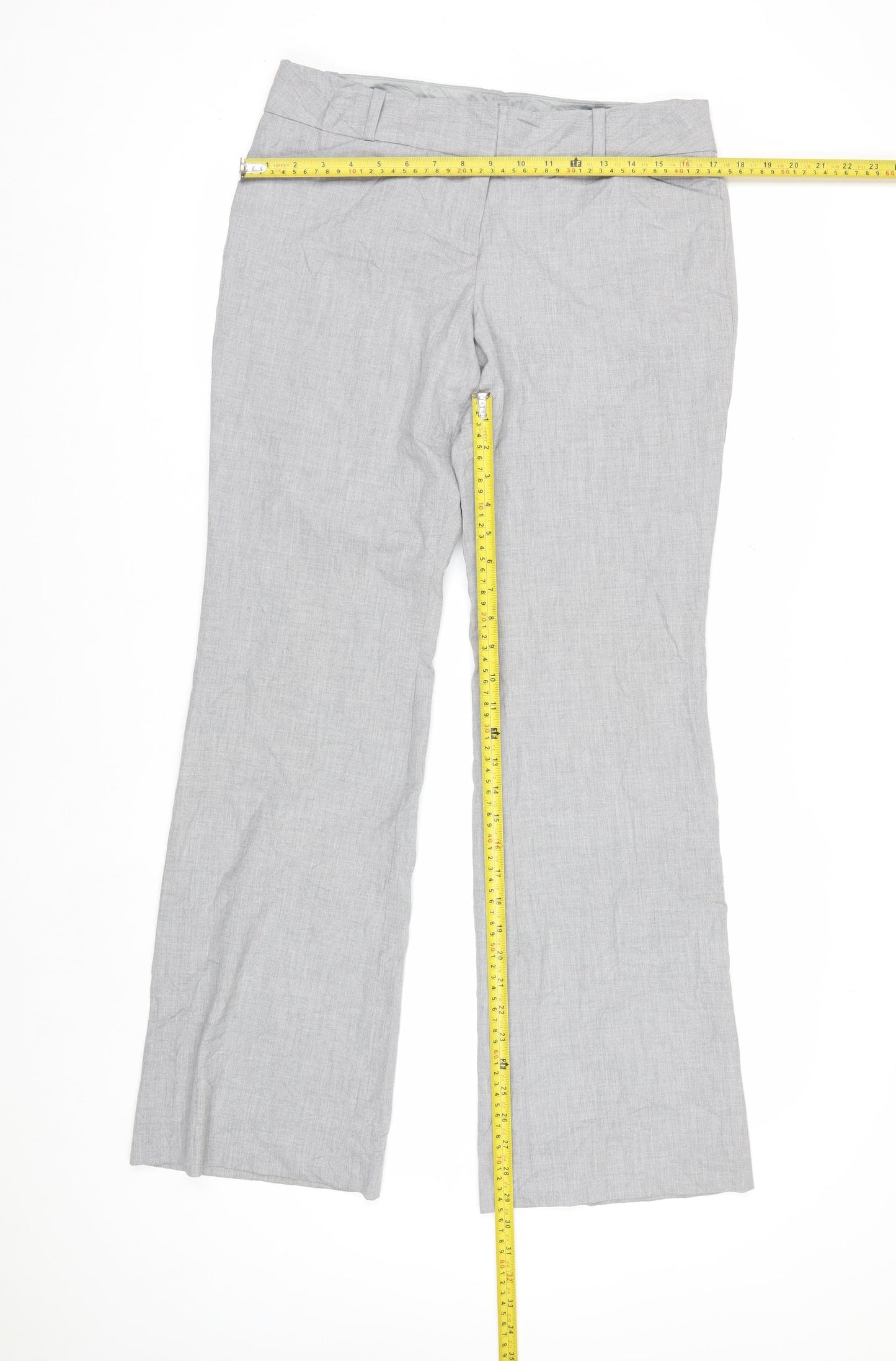 The Limited Women's Grey Drew Fit Trousers Size 6 Polyester Blend