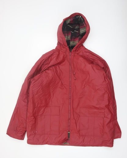 Misty Harbor Women Red XL Waterproof Hooded Rain Coat Jacket