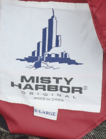 Misty Harbor Women Red XL Waterproof Hooded Rain Coat Jacket