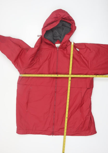 Misty Harbor Women's Red Hooded Waterproof Jacket L Polyester