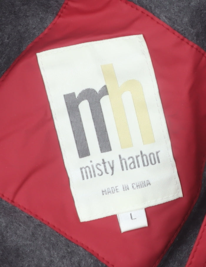 Misty Harbor Women's Red Hooded Waterproof Jacket L Polyester
