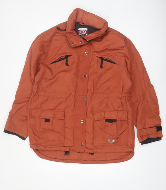 Roxy Womens Brown XL Ski Jacket Winter Hooded Insulated Coat