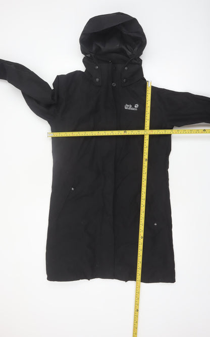 Jack Wolfskin Women's Black Waterproof Parka Coat Size 10