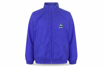 Reebok Womens Blue M 90s Windbreaker Nylon Jacket