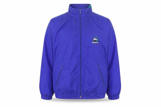 Reebok Womens Blue M 90s Windbreaker Nylon Jacket