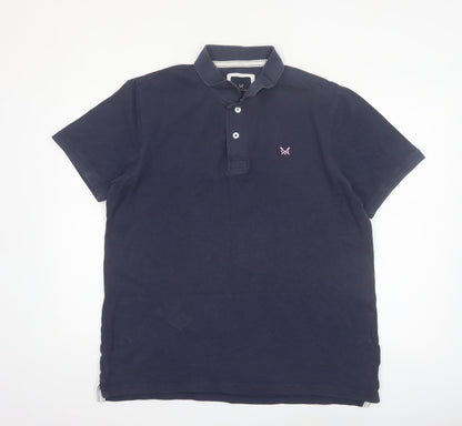 Crew Clothing Company Men's Blue XL Cotton Polo Shirt