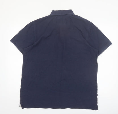Crew Clothing Company Men's Blue XL Cotton Polo Shirt