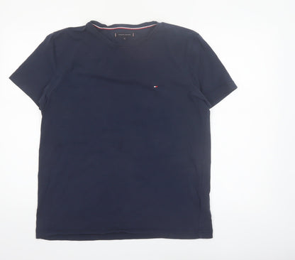 Tommy Hilfiger Men's Blue XL Crew Neck Cotton T-Shirt