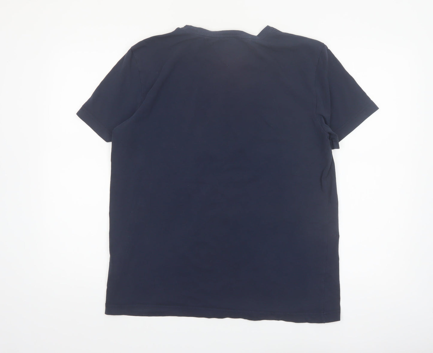 Tommy Hilfiger Men's Blue XL Crew Neck Cotton T-Shirt