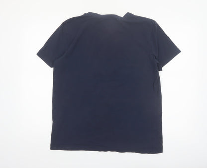 Tommy Hilfiger Men's Blue XL Crew Neck Cotton T-Shirt