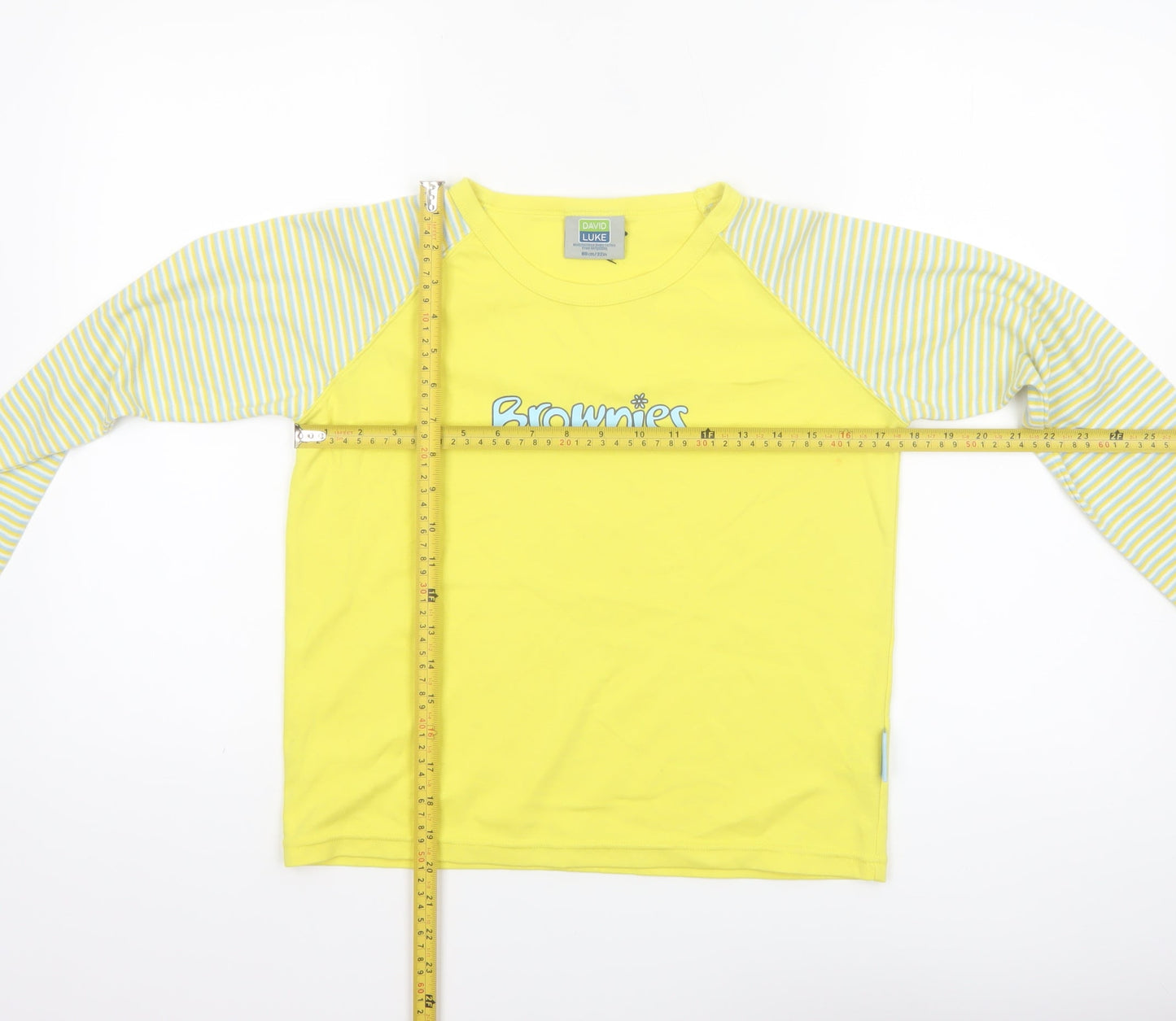 David Luke Brownies Long Sleeve Yellow Striped T-Shirt Girls 4-5 Years