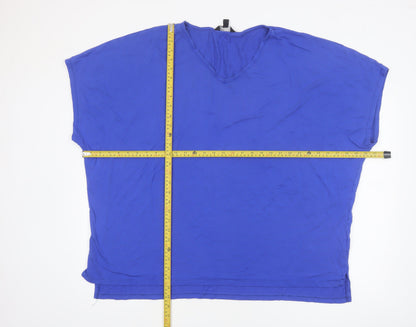 Friends Like These Women's Blue V-Neck Relaxed Blouse Size 20