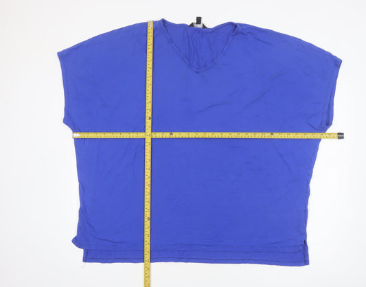 Friends Like These Women's Blue V-Neck Relaxed Blouse Size 20