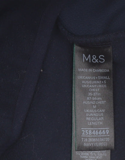 Marks and Spencer Men's Blue Fleece Zip Jacket Size S Regular