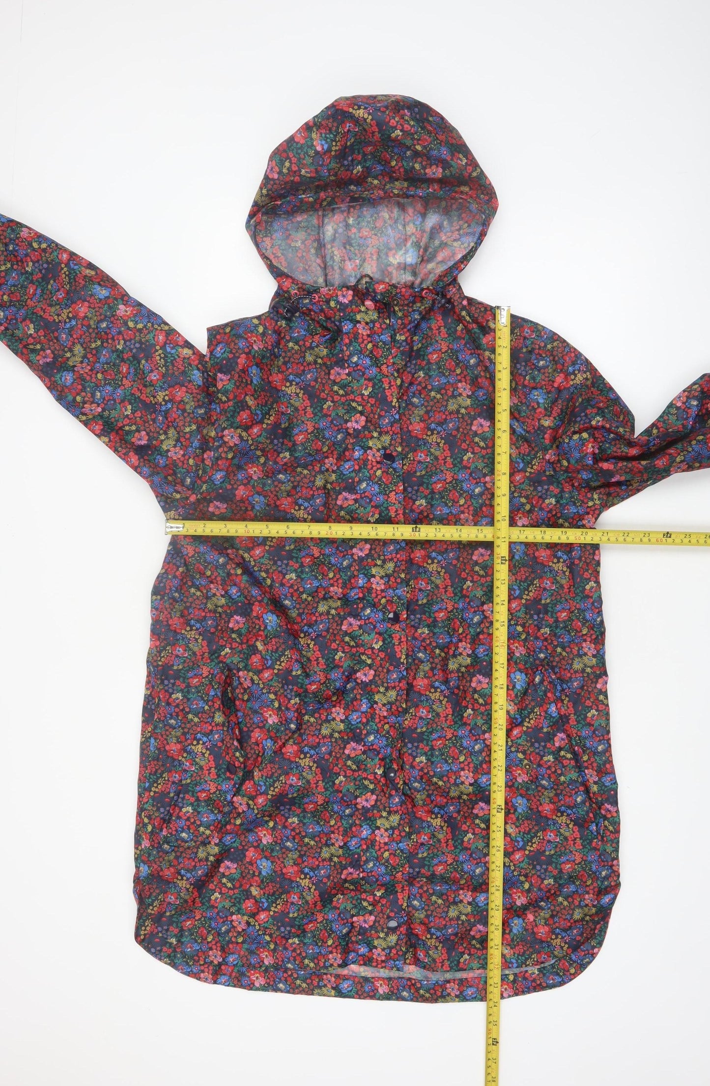 Joules Women’s Multicoloured Floral Waterproof Rain Coat Size 14