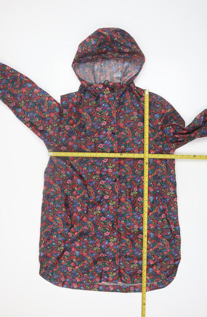 Joules Women’s Multicoloured Floral Waterproof Rain Coat Size 14