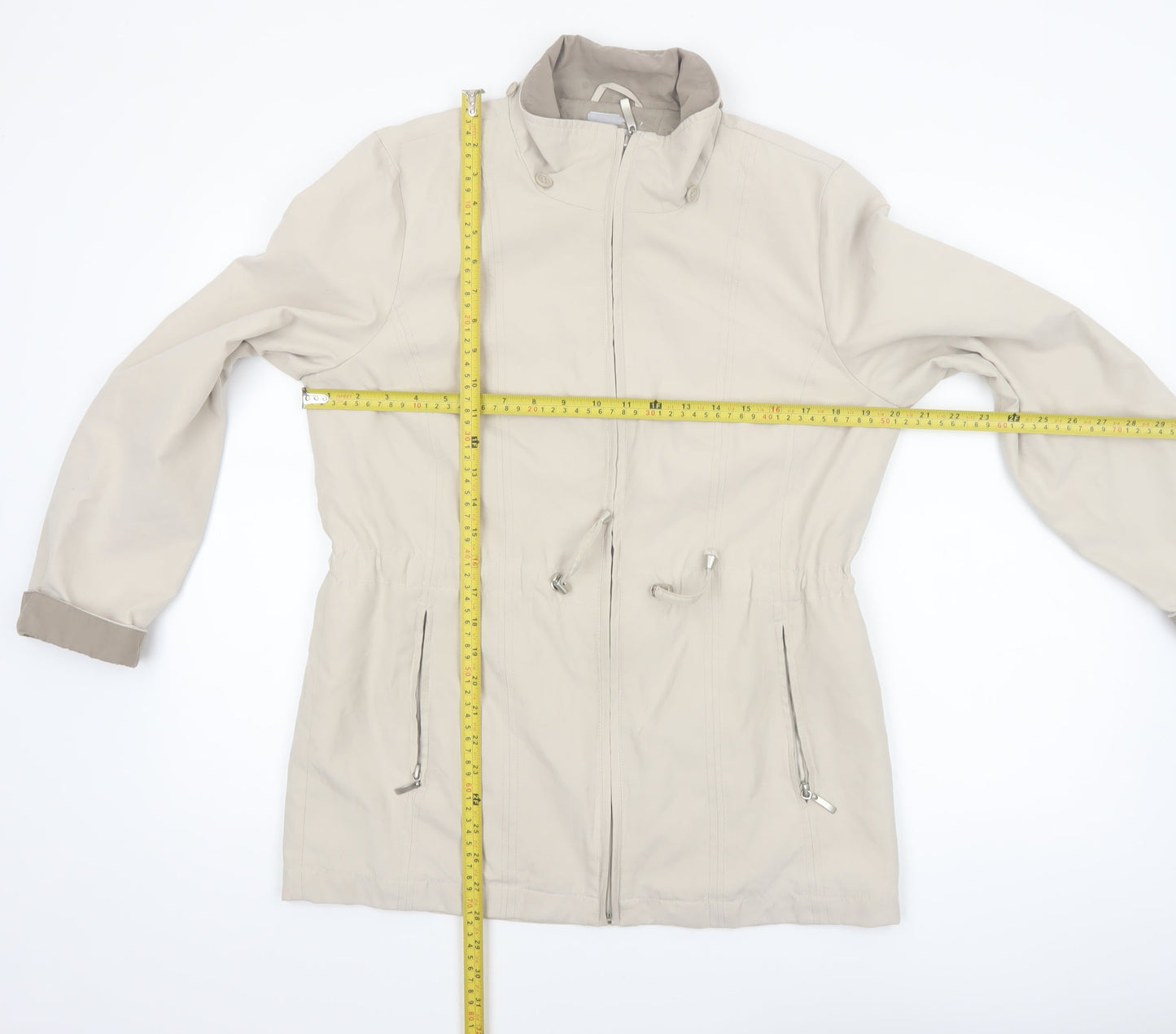 Debenhams Classics Women’s Beige Mid-Length Rain Coat Size 10