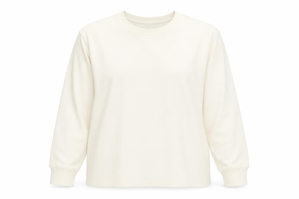Uniqlo Women Ivory Long Sleeve Basic Stretch T-Shirt Size 2XL