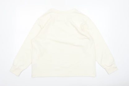 UNIQLO Women Ivory Long Sleeve Basic Stretch T-Shirt Size 2XL