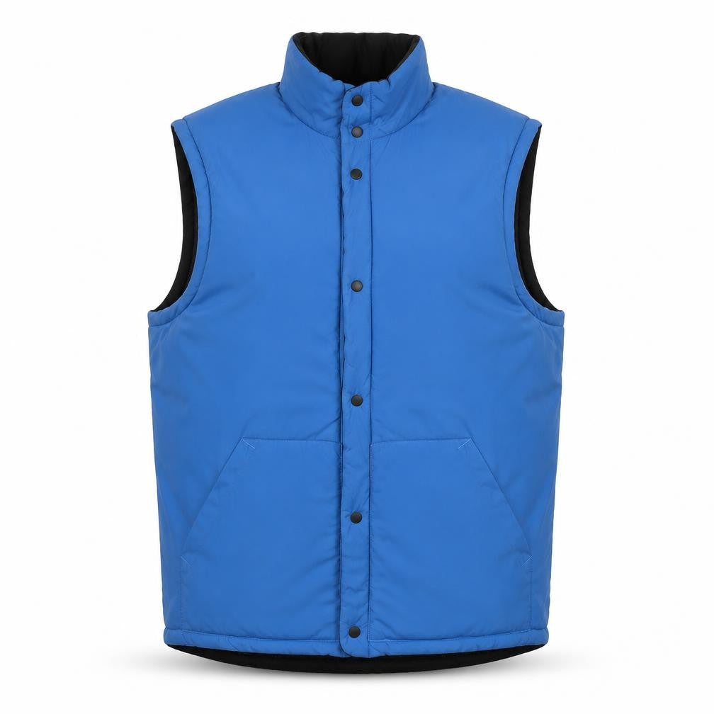 Jaeger Men's Blue Wool Blend Padded Waistcoat Size M