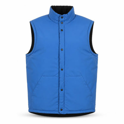 Jaeger Men's Blue Wool Blend Padded Waistcoat Size M