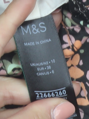Marks and Spencer Women's Multicoloured Floral Quilted Jacket Size 10