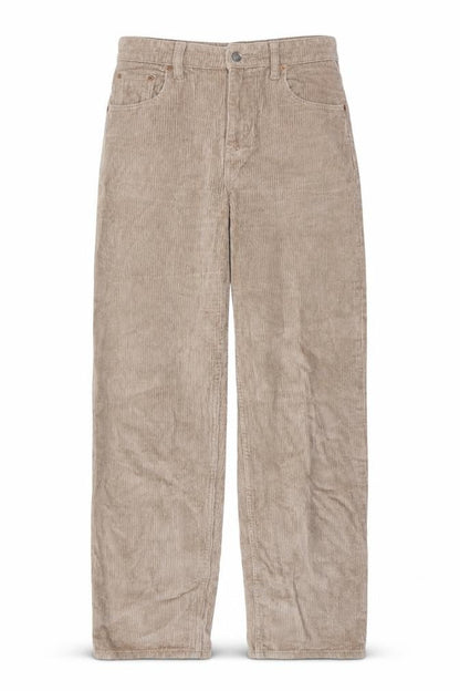Motel Rocks Women’s Beige Corduroy Chino Straight Trousers Size S
