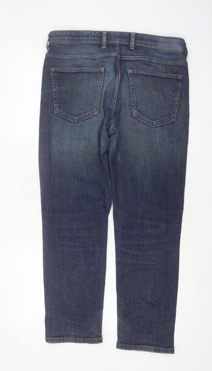 River Island Men’s Blue Straight Leg Denim Jeans 34/30
