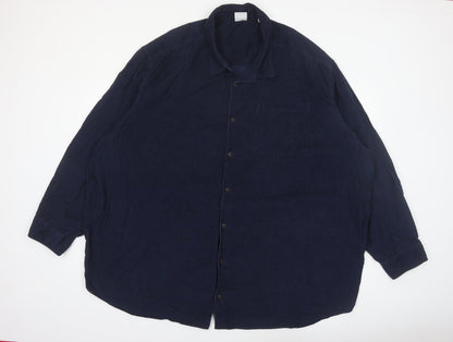 Jack & Jones Men's Blue 5XL Relaxed Fit Corduroy Button-Up Shirt