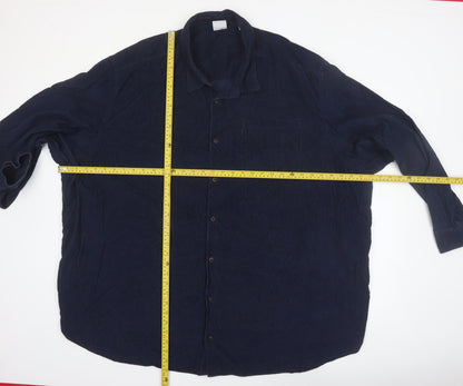 Jack & Jones Men's Blue 5XL Relaxed Fit Corduroy Button-Up Shirt