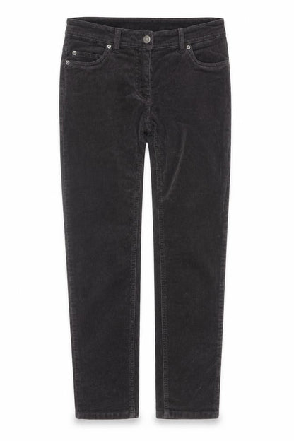 Marie Lund Women's Brown Corduroy Chino Trousers Size 8 Slim Fit