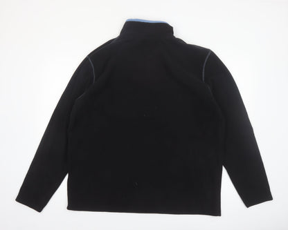 Atlas For Men Black Fleece Quarter Zip Pullover Sweatshirt Size L