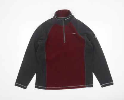 Craghoppers Men’s Red Black Fleece 1/4 Zip Pullover Sweatshirt L