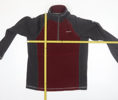 Craghoppers Men’s Red Black Fleece 1/4 Zip Pullover Sweatshirt L