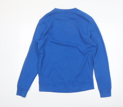 Jack & Jones Mens Blue Pullover Sweatshirt M Crew Neck Long Sleeve