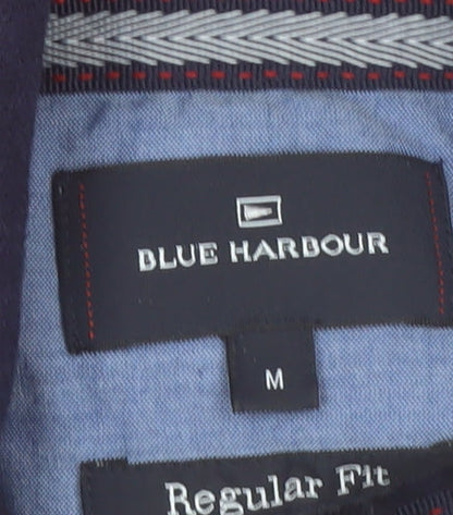 Marks and Spencer Blue Harbour Men's Red Striped Henley Sweatshirt M