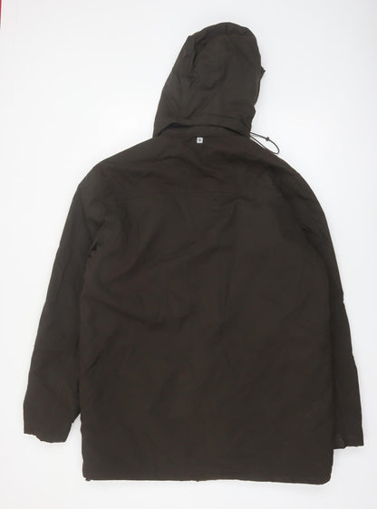 Mountain Warehouse Men's Brown L Parka Waterproof Hooded Jacket