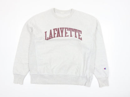 Champion Men's Grey Lafayette Reverse Weave Pullover Sweatshirt Large