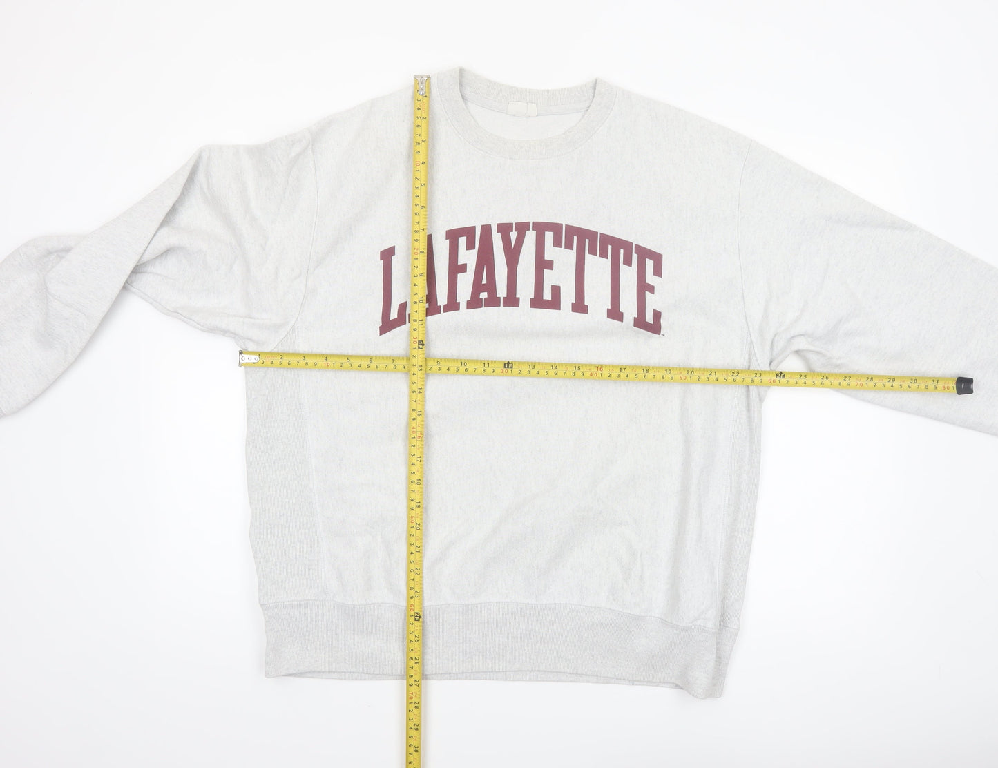 Champion Men's Grey Lafayette Reverse Weave Pullover Sweatshirt Large