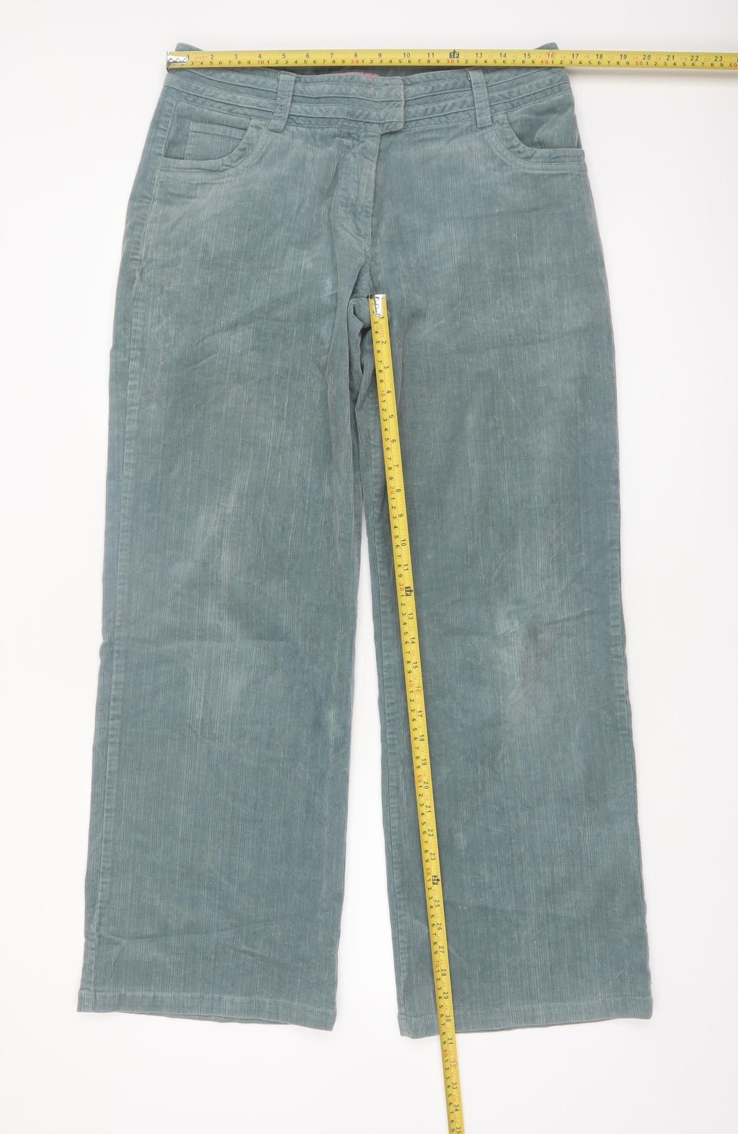 Mistral Women's Green Corduroy Chino Trousers Size 12