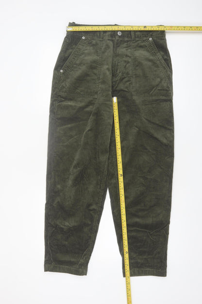 Marks and Spencer Women’s Green Corduroy Chino Trousers Size 12
