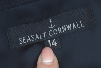 Seasalt Cornwall Women Black Cotton Pinafore Dress UK14