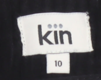 Kin Women’s Black Corduroy Cropped Trousers Size 10