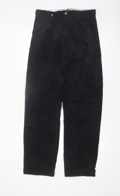 Club Montana Men's Black Corduroy Trousers Size 32/33
