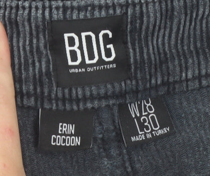BDG Urban Outfitters Womens Grey Corduroy Erin Cocoon Trousers Size 10