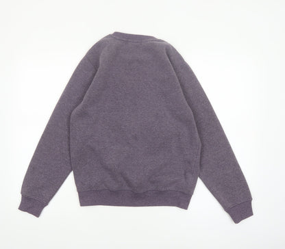 Peanuts Women's Purple Snoopy Print Pullover Sweatshirt Size S
