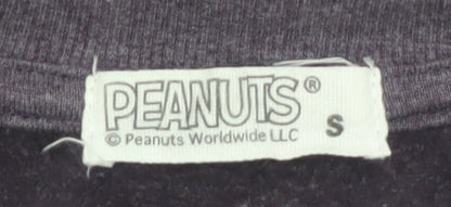 Peanuts Women's Purple Snoopy Print Pullover Sweatshirt Size S