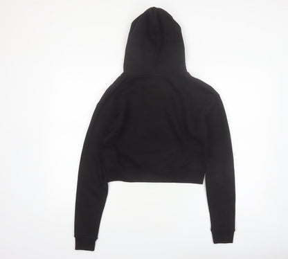 PrettyLittleThing Womens Black Small Cropped Full Zip Hoodie