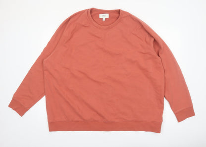 Marks and Spencer Men's Brown 4XL Crew Neck Cotton Sweatshirt